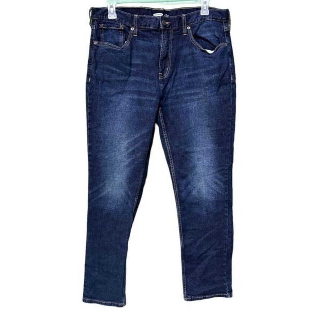 Old Navy Mens‎ Built-In Flex Straight Leg Slim Etroit Famous Jeans Blue 36x30